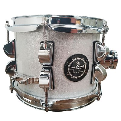 Caixa para Bateria New Beat 8"x6" com Tom Holder GS (Grey Sparkle) - Nagano