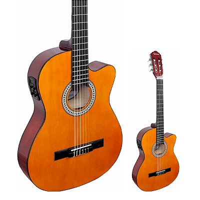 Violão Elétrico Nylon Flat Giannini NF-14 CEQ N Natural