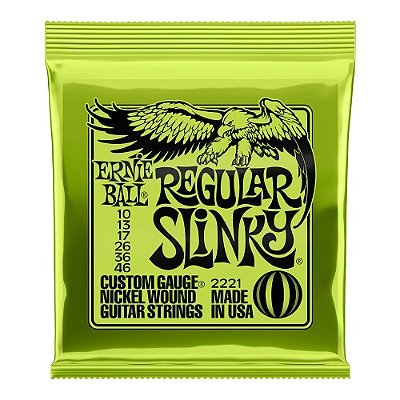 Encordoamento Ernie Ball Guitarra 010 - 046 Regular Slinky #Progressivo