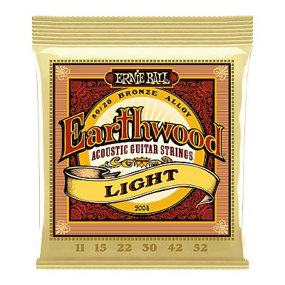 Encordoamento Ernie Ball Earthwood Violão Aço 011 - 052 80/20 Bronze #Progressivo