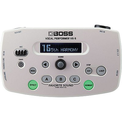 Pedal Para Voz VE5 Branco Processador Módulo de Efeito VE-5 WH- Boss