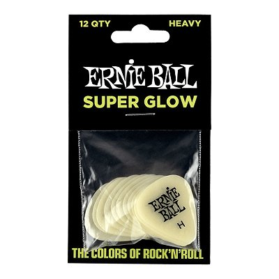 Palhetas para Guitarra Ernie Ball P09226 Super Glow Pesadas 0.94mm