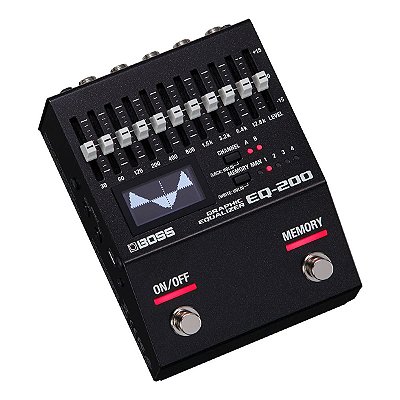 Pedal Equalizador Gráfico para Baixo, Guitarra, Violão EQ-200 - Boss