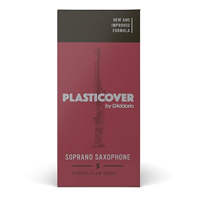 Caixa de Palhetas para Sax Soprano Nº 1,5 Plasticover by D’Addario RRP05SSX150 Coated Filed Reeds #Progressivo