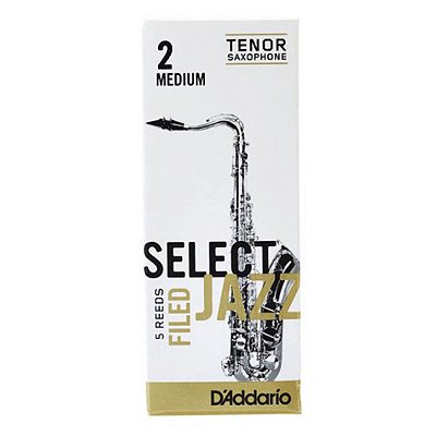 Palheta Sax Tenor 2 Select Jazz RSF05TSX2M Caixa c/ 5 D'addario #Progressivo