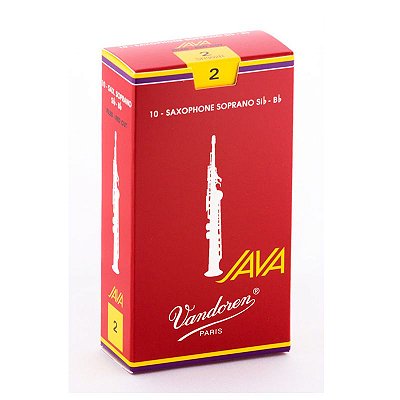 Palheta Sax Alto Nº 2 Java RED CUT Cx C/ 10 - Vandoren