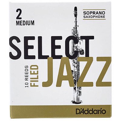 Palheta para Sax Soprano 2 Select Jazz RSF10SSX2M Caixa c/ 10 D'addario #Progressivo