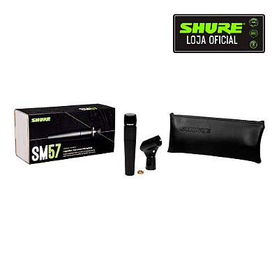 Microfone Cardióide para Instrumentos Shure SM-57 LC com Bag