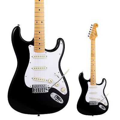 Guitarra Strato SX SST57+ BK Black com Bag