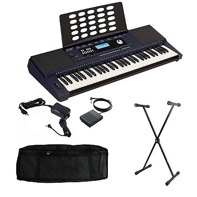 Kit Teclado Roland E-X30 + Capa Luxo + Pedal Sustain + Suporte em X