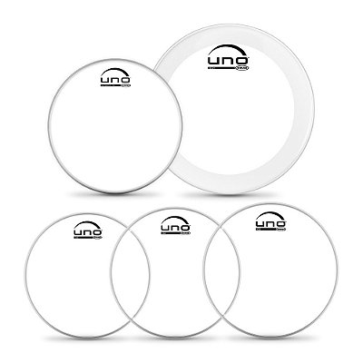 Kit de Peles 20” 14” 14” 12” 10” Uno By Evans UPG2CLF20 Fusion G2 Clear
