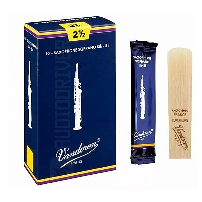 Palheta Sax Soprano Nº 2,5 Tradicional Cx C/ 10 - Vandoren