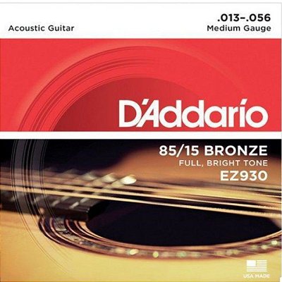 Encordoamento Violão Aço 013 EJ12 D'addario #Progressivo