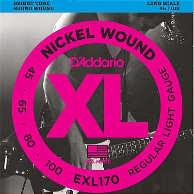 Encordoamento Baixo 4 cordas 045 D’Addario EXL170 #Progressivo