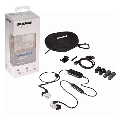 Fone Shure SE215 Intra Auricular Bluetooth SE215SPE WBT1 Branco