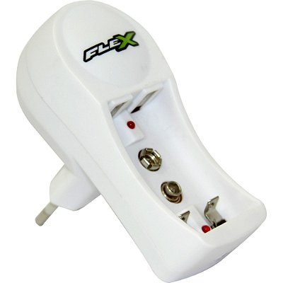 Carregador de Pilha AA, AAA ou 9V Bi-Volt FXC11 - Flex