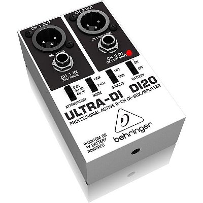 Direct Box Duplo Ativo DI20 - Behringer 0572