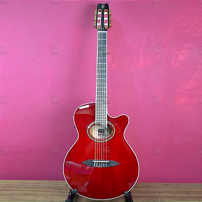 Violão Elétrico Nylon Ventura Tuner com Afinador VN Vinho - Tagima