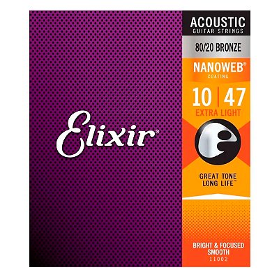 Encordoamento Elixir para Violão Aço 010 Extra Light #Progressivo