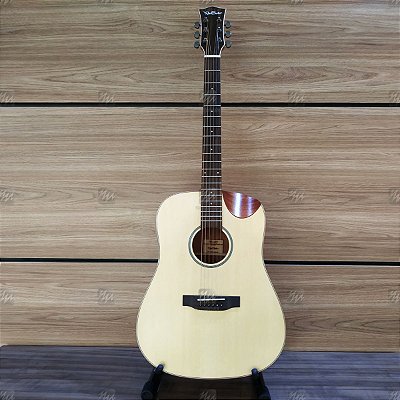 Violão Elétrico Folk com Half-Cutway e Captação Fishman RB-100 Natural - Redburn