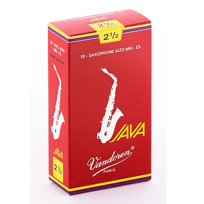 Palheta Sax Alto Nº 2,5 RED CUT Cx C/ 10 - Vandoren