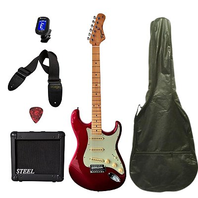 Guitarra Tagima TG-530 MR + Amplificador + Capa + Afinador + Alça + Palhetas