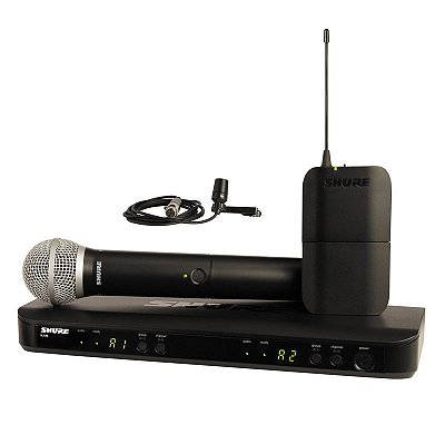 Microfone Sem Fio Duplo Bastão + Lapela BLX1288BRCVL-J10 - Shure