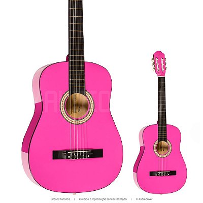 Violão Acústico Vogga VCA105N Nylon Clássico 38” PK Rosa