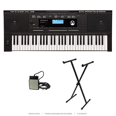 Teclado Arranjador Roland E-X20 61 Teclas + Pedal Sustain P + Suporte