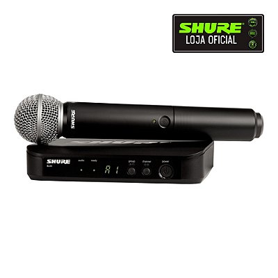 Microfone sem Fio Profissional para Voz Shure BLX24BR/SM58-J10