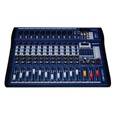 Mixer Mesa de Som 12 Canais Lexsen LMX12USB