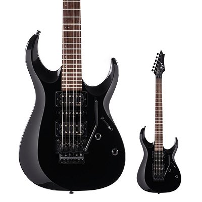 Guitarra Ponte Tremolo Captação HSS EMG X 250 BK - Cort