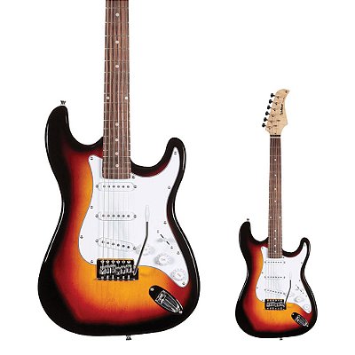 Guitarra Stratocaster Waldman St111 + Acessórios Completo Cor Rosa  Orientação da mão Destro