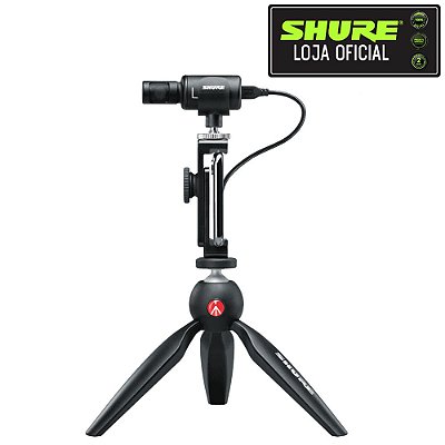 Microfone Para Smartphone MV88+ com Tripé Manfrotto - Shure