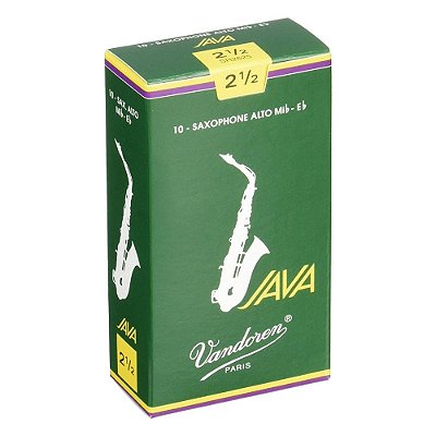 Palheta Sax Alto Nº 2,5 Java SR2625 Cx C/ 10 - Vandoren #T2