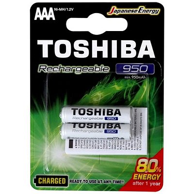 Pilha Recarregável AAA 950MAH TNH Cartela c/ 2 - Toshiba