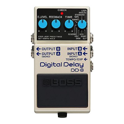 Pedal de Delay para Guitarra BOSS DD-8 Digital Delay com 11 Modos e Tap Tempo