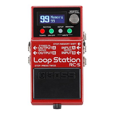 Pedal de Loop BOSS RC-5 Loop Station com Tela LCD