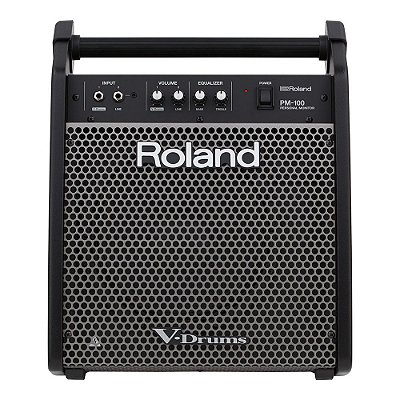 Amplificador de Bateria Eletrônica 80W Roland PM-100 Personal Monitor para Monitoração Pessoal