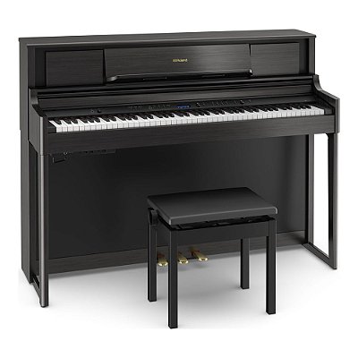 Piano Digital Luxo 88 Teclas Roland LX705 Charcoal Black