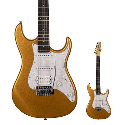 Guitarra Strato Humbucker Tagima TG-520 MGY DF/PW Woodstock Metallic Gold Yellow