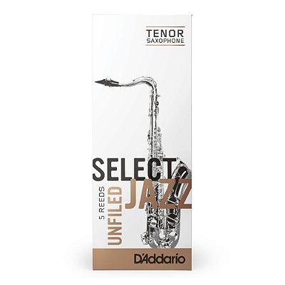 Caixa de Palhetas para Sax Tenor 2 D’addario RRS05TSX2M Select Jazz Unfiled - 05 Unidades #Progressivo