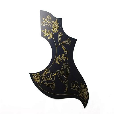 Escudo para Violão Hummingbird Ronsani 306 Long Floral Black