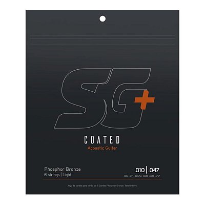 Encordoamento Coated SG Violão Aço 010 - 047 SG+ Fósforo Bronze #Progressivo