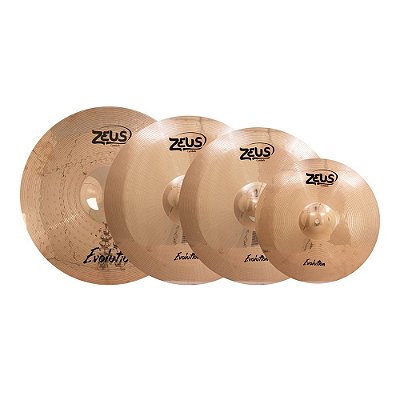 Set de Pratos B10 Zeus Evolution Set D 14” 16” 18” 20” com Bag