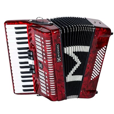 OUTLET │ Acordeon 60 Baixos Michael ACM6005N PRD Vermelho Perolado