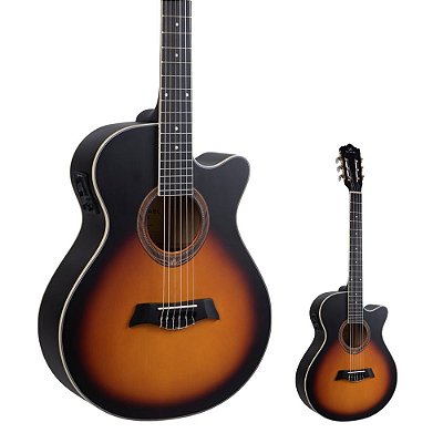 OUTLET │ Violão Elétrico Nylon Mini Jumbo Michael VMY340 Sunburst Mate