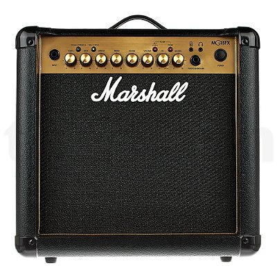 Amplificador 1x8” 15W Marshall MG15GFX Gold com Efeitos, Entrada Auxiliar e Afinador Embutido