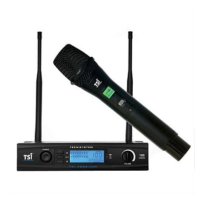 Sistema sem Fio para Microfone TSI 7099-UHF 100 Canais