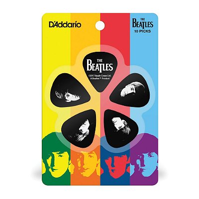 Palhetas para Guitarra 0.70 mm Planet Waves 1CBK4-10B2 Edição Especial “Meet The Beatles”